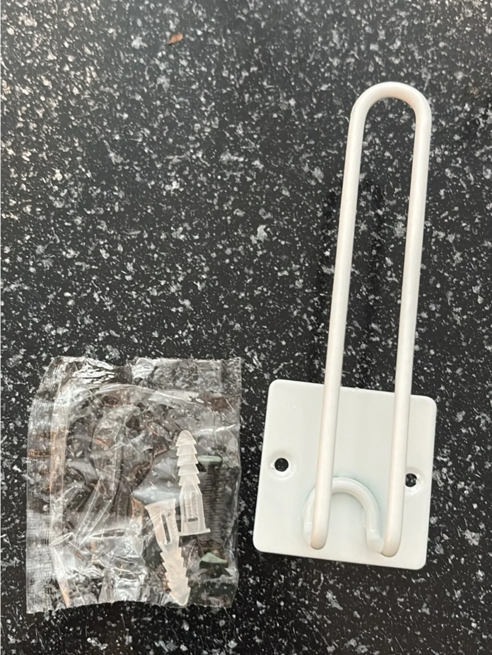 White Wall Hat Hook Hanger - Single Metal Loop Hook